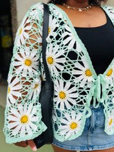 Mint Daisy Crochet Cardigan