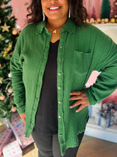 Dark Green Lightweight Shacket