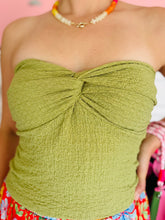 Olive Strapless Top
