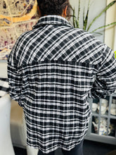 Black Plaid Oversized Flannel Shacket