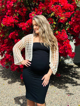 Ribbed Black Strapless Dress