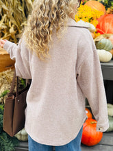 Soft Light Brown Waffle Shacket