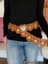 Faux Leather Heart Belt