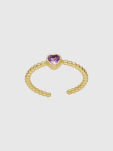 Heart Stone Adjustable Ring