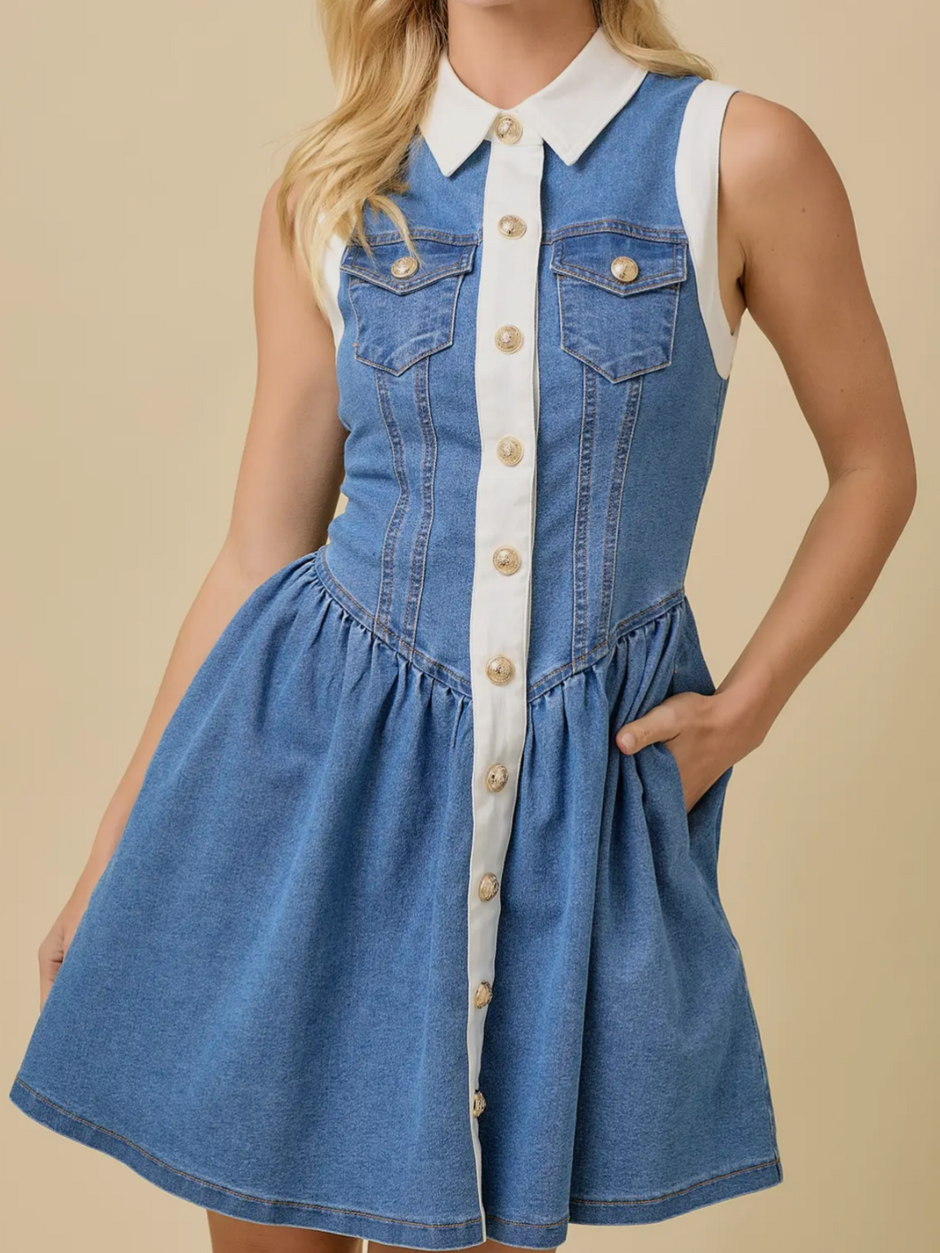 Denim Collared Dress