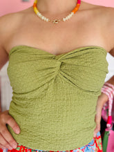 Olive Strapless Top