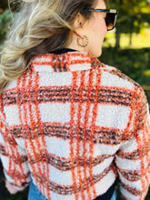 Fall Plaid Sherpa Cropped Jacket