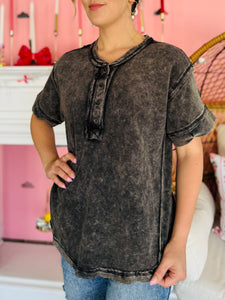 Charcoal Acid Wash Top