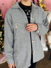 Soft Grey Waffle Shacket