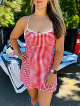 Red Gingham Layered Dress