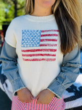 Flag Denim Long Sleeve Top