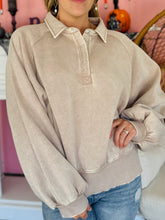 Ash Mocha Acid Wash Pullover