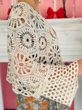 Crochet Long Sleeve Tie Top