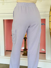 Lavender Fog Straight Cargo Sweatpants