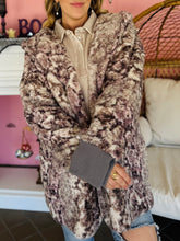 Snakeskin Fluffy Cardigan