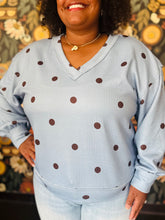 Light Blue Polka Dot Long Sleeve