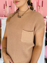 Tan Short Sleeve Sweater