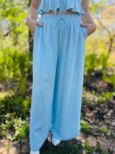 Baby Blue Wide Leg Pants