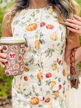 Fall Pumpkin Denim Dress
