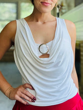 White Cowl Neck Top