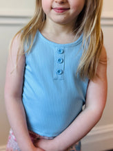 Kids Blue Button Tank