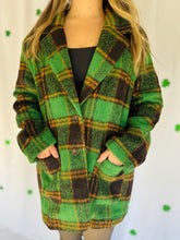 Plus Green Plaid Jacket