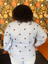 Light Blue Polka Dot Long Sleeve