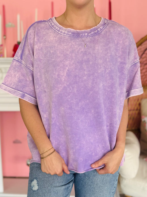 Lavender Acid Wash T-Shirt