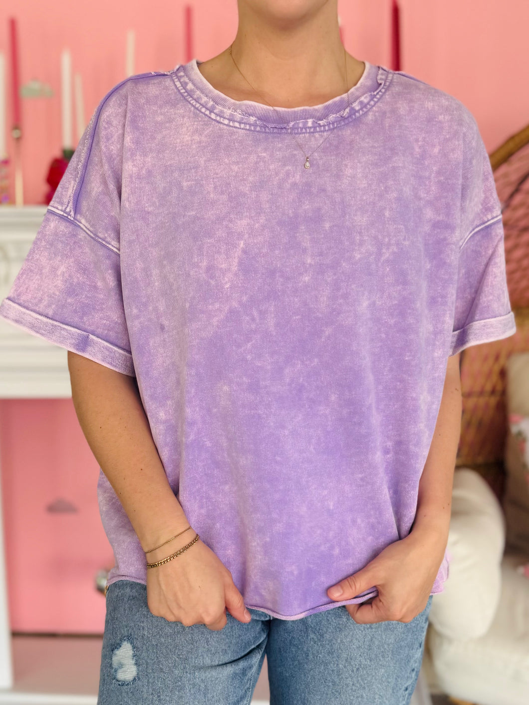 Lavender Acid Wash T-Shirt