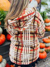 Fall Plaid Fluffy Cardigan