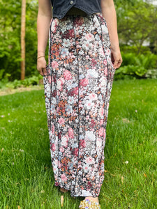 Whimsical Floral Maxi Skirt