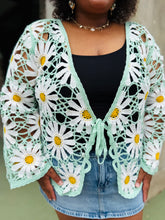 Mint Daisy Crochet Cardigan