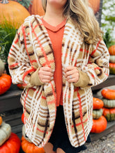 Fall Plaid Fluffy Cardigan