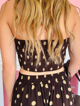 Brown Polka Dot Tube Top