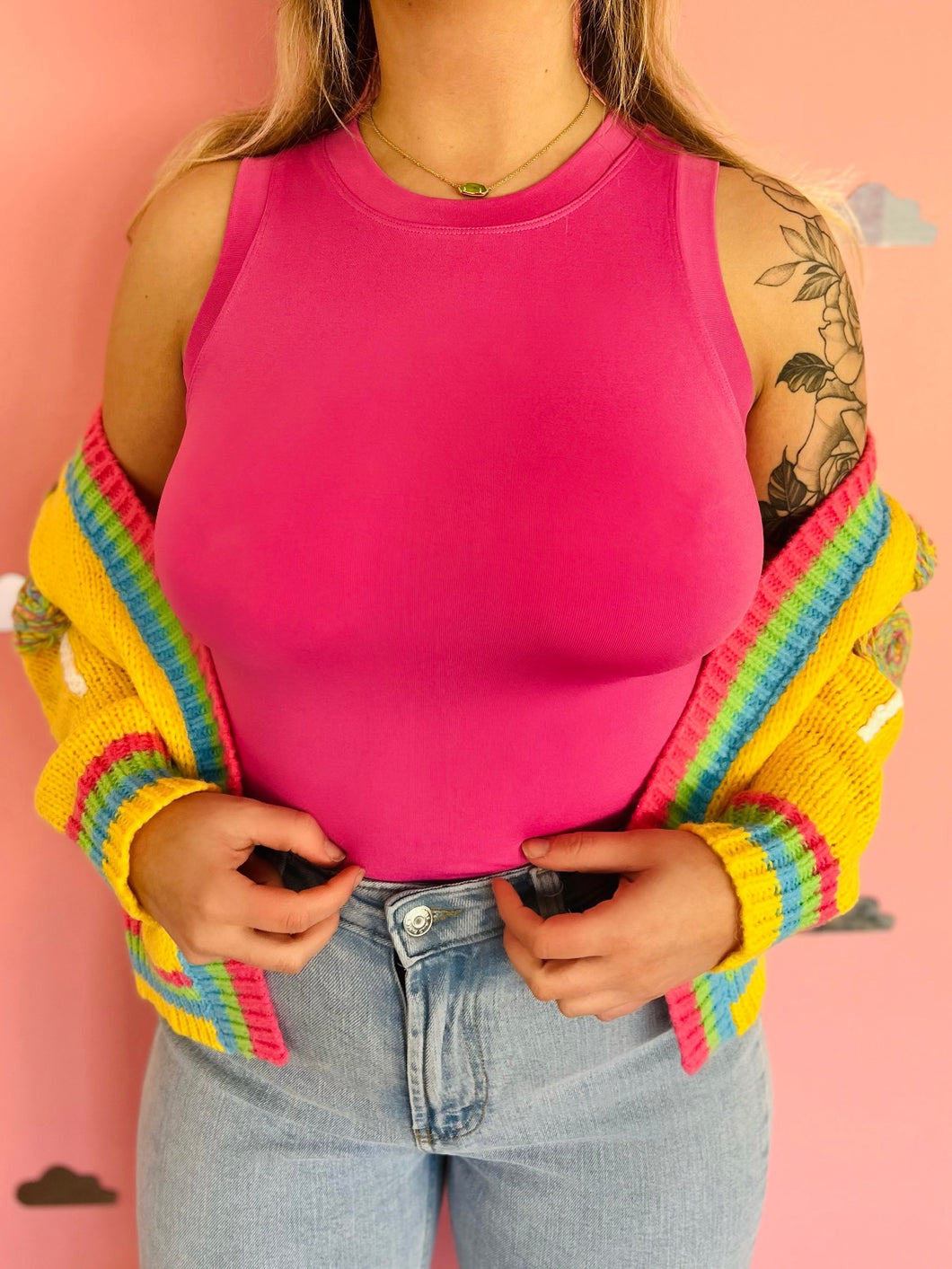 Pink Stretchy Tank