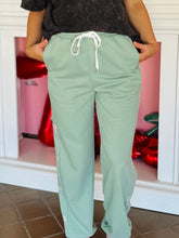 Sage Green Bow Jogger Sweatpants