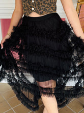 Stunner Black Tiered Skirt