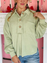 Sage Collared Knit Long Sleeve