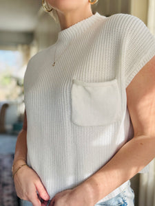 Ivory Short Sleeve Sweater