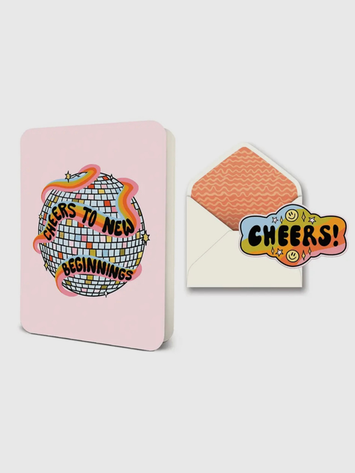 Cheers to New Beginnings Card
