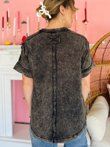 Charcoal Acid Wash Top