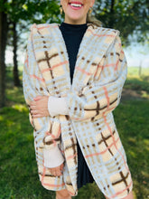 Cream Plaid Fluffy