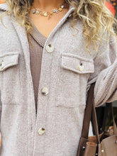 Soft Light Brown Waffle Shacket