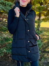 Long Black Puffer Vest