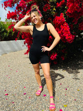 Ribbed Black Athletic Romper