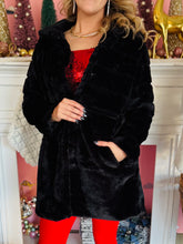 Black Faux Fur Coat
