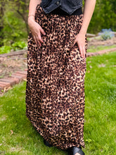 Leopard Pleated Maxi Skirt