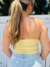 Yellow Strapless Top