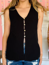 Black Button Knit Vest