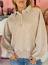 Ash Mocha Acid Wash Pullover